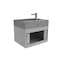 Castello Usa Amazon 24-inch Gray Vanity Set with Gray Top and Chrome Handles CB-MC-24G-CHR-2056-GR - alternate 3
